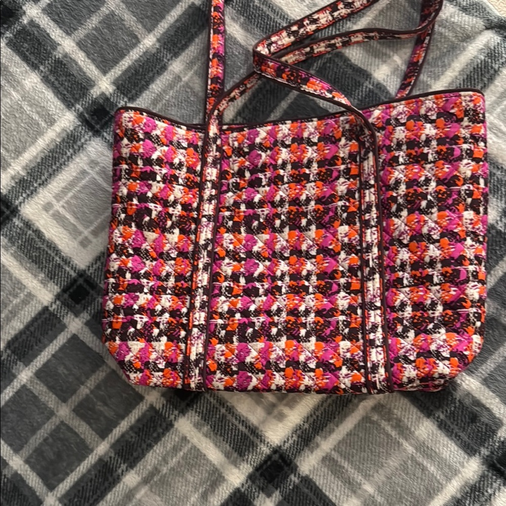 Vera Bradley Red Pink White Black Geometric Tote Bag